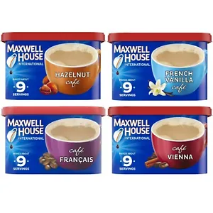Maxwell House International Instant Coffee 7.6 oz Hazelnut Francais Vienna - Picture 1 of 5