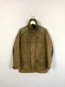Vintage Diesel 55DSL Field Barn Coat Jacket Mens M Brown Wool Patches 90s Hooded - Picture 1 of 12