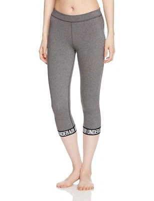 NWT Women's Under Armour Gray Favorite Word Mark Capri Pants - Image 1 of 4