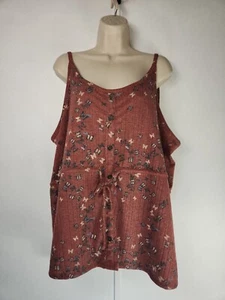 Maurices Plus Sz 1X Tank Top Cami Babydoll Waist - Picture 1 of 6