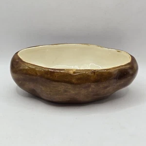 Vintage Handmade Signed Ceramic Baked Potato Spud Shaped Condiment Bowl 1982 - Picture 1 of 13
