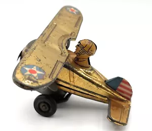 Vintage 1930's MARX U.S. Air Force Looping Airplane Wind-Up Toy - Works. - Picture 1 of 5