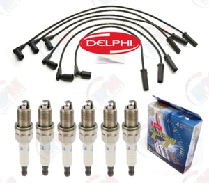DELPHI Spark Plug Wire Set w/ DENSO PLATINUM for 2008-2013 Chevrolet GMC 1500 V6 - Picture 1 of 1