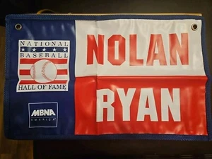 Nolan Ryan Hall of Fame Banner 9.5in x 16in Texas Rangers Sports Memorbila  - Picture 1 of 1