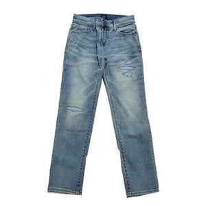 Girls GAP Jeans Size 7 Stretch Slim Light Wash Distressed - Picture 1 of 8