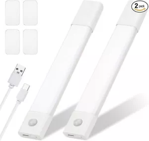 Motion Sensor LED Closet Lights, USB Rechargeable, Magnetic 2-Pack - Picture 1 of 6