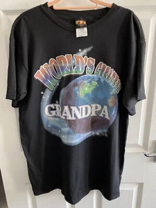 Worlds Greatest Grampa Mens Tshirt Black Large New Worhout Tags - Picture 1 of 6