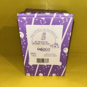 NIB Enesco 1992 Symbol Of Membership All Aboard For Birthday Club Fun (pm17) - Picture 1 of 8