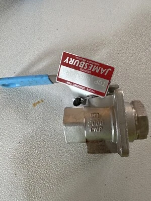 Jamesbury 1/2" SS 2000CWP high psi ball valve - new - Image 1 of 4