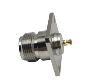 NEW N-Type Female RF Connector Kit  Flange Panel Mount50 Ohm Coax Socket 0–18GHz - Picture 1 of 8