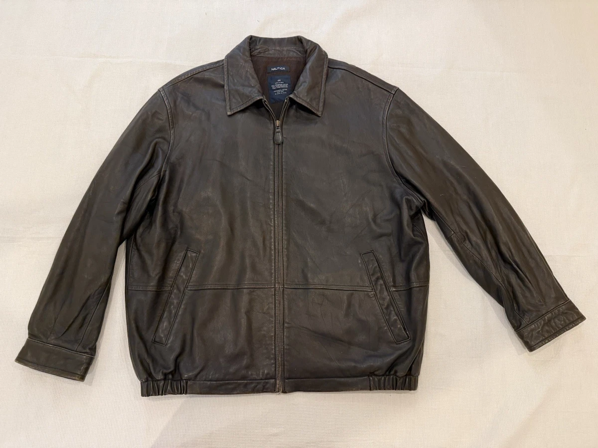 ジャケット・アウター Nautica real leather jacket sullen NAUTICA - NAUTICA ノーティカ レザージャケット レザーブルゾンの通販