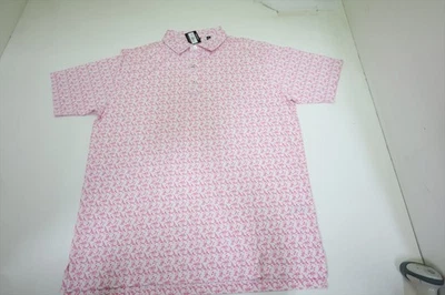 Polo FootJoy Golf Vintage Floral Para Hombre Talla Grande Blanco/Magenta 1007G Nuevo Foto 1 de 4