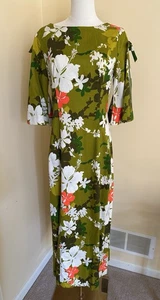Vintage Penny’s Hawaii Vibrant Colors Floral Print Midi Dress size S - Picture 1 of 13