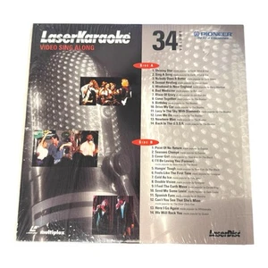 Pioneer Laser Karaoke Pop Vol 34 Video Sing Along Laser Disc NKOTB Beatles Jovi+ - Picture 1 of 3