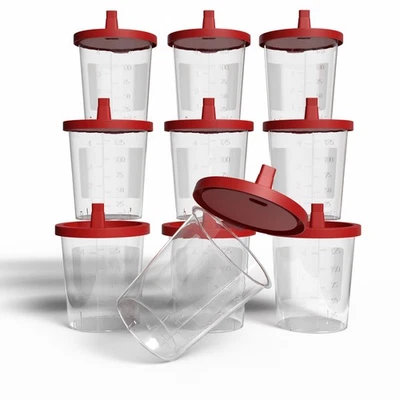 10 Horn Medical Urinbecher / Probenbecher mit Schnappdeckel 150ml