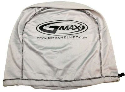 NEW GENUINE GMAX HELMET SILVER FLEECE LINED W/ DRAWSTRING CLOSURE - Image 1 of 2