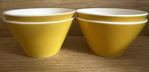4 VTG Syracuse China Syralite Soup Cereal Dessert Fruit Bowls Mustard Yellow - Picture 1 of 9