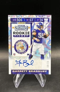 2019 Contenders Rookie Ticket Cracked Ice auto Garrett Bradbury 8/23 #150 Card! - Picture 1 of 2