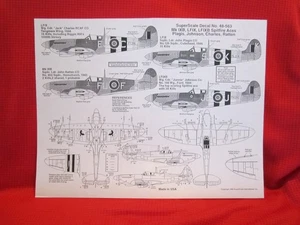 1/48 SuperScale 48-563 Decal Mk IXB, LFIX, LFIXB Spitfire Aces Y - Picture 1 of 2