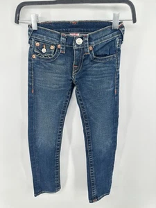 TRUE RELIGION Girls Julie Super T Bold Stitching Stretch Denim Jeans Size 6 #G - Picture 1 of 4