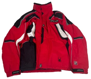 Spyder Dermizax EV Ski Snowboard Thinsulate Vented Jacket Parka Red Black Medium - Picture 1 of 5
