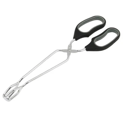 Chef Craft 12" Comfort Grip Offset Cooking Tongs for Easier Flipping Control - Image 1 of 3