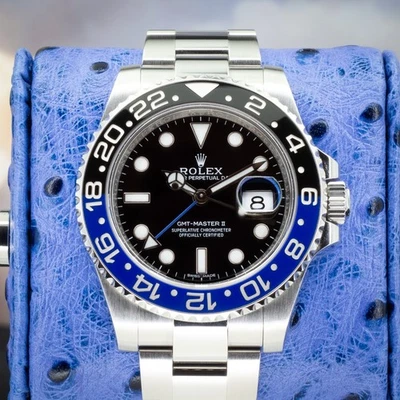 2016 Rolex GMT-Master II 116710BLNR Batman Black Blue Ceramic Bezel 40 Full Set - Image 1 of 4