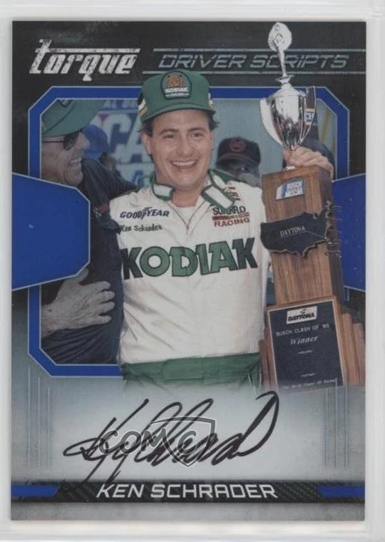 2017 Panini Torque Driver Scripts Blue /75 Ken Schrader #DS-KS Auto - Image 1 of 2