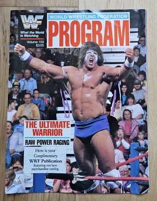 1988 WWF World Wrestling Federation Program Vol 159 Ultimate Warrior Bad News - Image 1 of 3