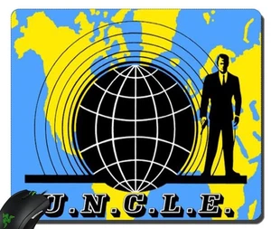 THE MAN FROM U.N.C.L.E mousepad lock edge macbook asus acer hp PC red - Picture 1 of 3