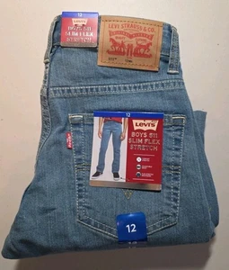 Levi's Boys 511 Slim Flex Stretch Denim Jeans Size 12 Regular Color: West Lake - Picture 1 of 6
