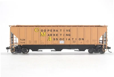 HO Athearn TLDX / Cooperative Marketing 55ft PS-2 Covered Hopper #7646 Mtl Nkl - Image 1 of 4