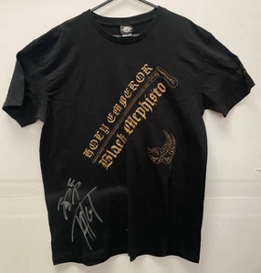 Signed Toshiaki Kawada New Japan Pro Wrestling Black Mens T-Shirt XL Mephisto - Picture 1 of 15