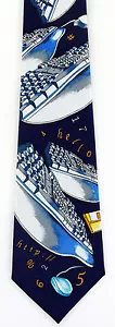 Computer Keyboards Men's Necktie Geek Computers Mouse Technology Blue Neck Tie - Picture 1 of 2