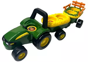 John Deere Tractor Toy Green Yellow Animal Sounds Hayride NO AMIMALS - Picture 1 of 7
