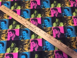 Elvis Presley Vintage Stoff 13,5""Lx39""W Material THE KING Anfang der 2000er Jahre Rest - Bild 1 von 2