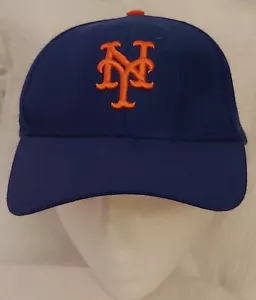 New York Mets Men's Cap Strap Back Blue Orange MLB Baseball - Picture 1 of 10
