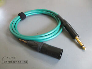 Mogami W2549 Green | Gold Neutrik XLR Male to 1/4" TS | Unbalanced Cable