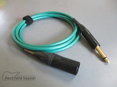 Mogami W2549 Green | Gold Neutrik XLR Male to 1/4" TS | Unbalanced Cable - Image 1 of 3