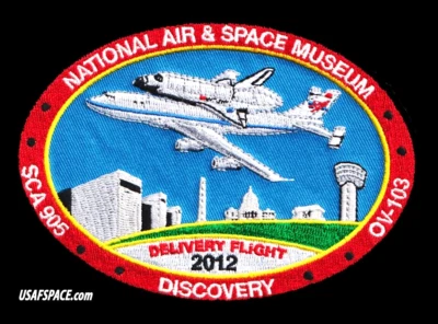 ORIGINAL -NASA -FINAL FERRY FLIGHT-  DISCOVERY -SHUTTLE CARRIERS- SCA - PATCH - Image 1 of 4