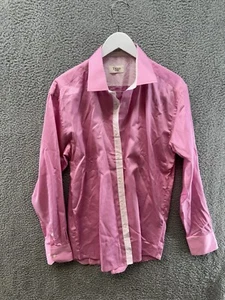 Tiglio Sport Men's Size L Pink/Heart Patterned Button Up Longsleeved Shirt EUC - Picture 1 of 10