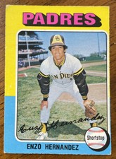1975 O-Pee-Chee OPC Baseball - #84 Enzo Hernandez - San Diego Padres