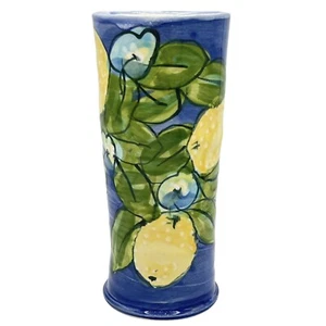 "Florero de limón Stark Pottery Studio lanzado a mano 7,25"" Cottagecore Farmhouse firmado" - Imagen 1 de 6