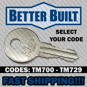 Better Built Truck Tool Box Replacement Key Cut to Code TM700-TM729 - Picture 1 of 1
