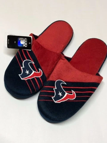 Houston Texans Mens Slippers - Red/Dark Blue Cover
