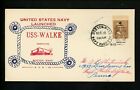 US Naval Ship Cover USS Walke DD-416 Pre WWII 10/20/1939 Launched Boston MA
