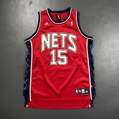 Camiseta deportiva 100 % auténtica Vince Carter vintage Adidas New Jersey Nets talla L para hombre Foto 1 de 4