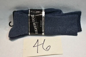 Calcetines punta plateada azules vintage para hombre - Imagen 1 de 4