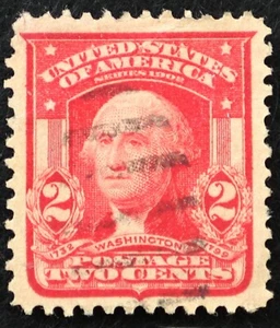 U.S. Used Stamp Scott #319 2c Washington, Superb Jumbo. Duplex Cancel. A Gem! - Picture 1 of 2