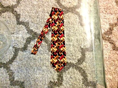 Gravata Tino Cosma Diamonds geométrica multicolorida 100% seda feita na Itália - Imagem 1 de 2